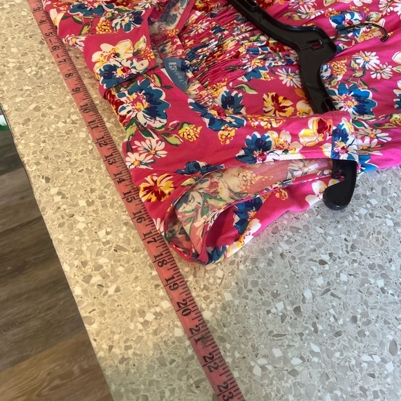 Koret pink floral Button-down Large summer dress size - Picture 10 of 10
